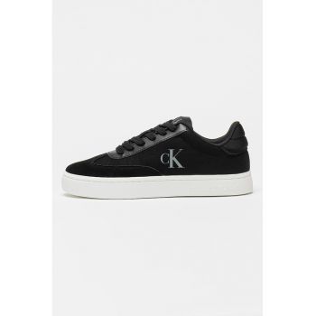 Pantofi sport din material textil cu garnituri din piele intoarsa