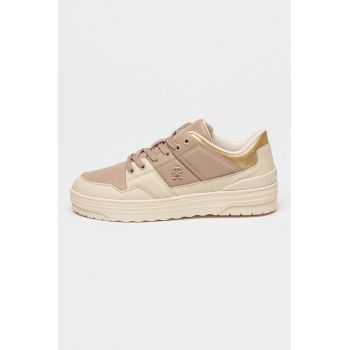Pantofi sport din piele cu detaliu logo