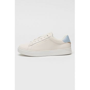 Pantofi sport din piele cu garnituri contrastante