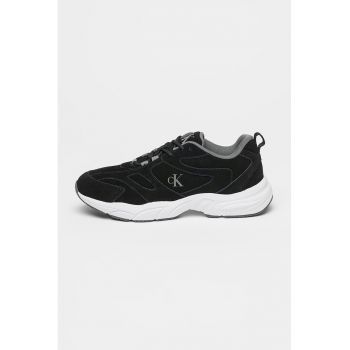 Pantofi sport din piele intoarsa cu logo