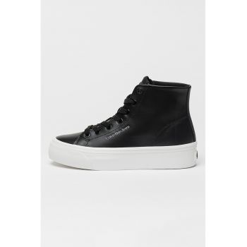 Pantofi sport high-cut din piele