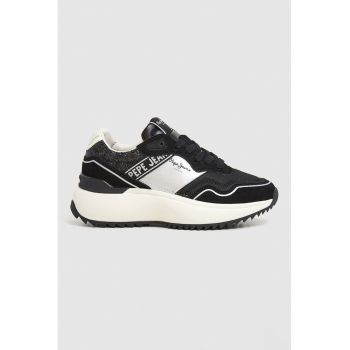 Pantofi sport wedge cu detalii stralucitoare