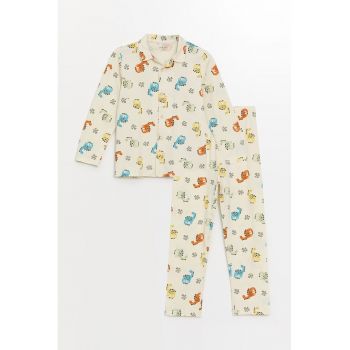 Pijama de bumbac cu model