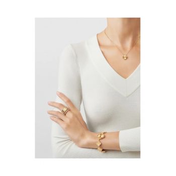 Set Bijuterii Colier Si Bratara Floare Gold