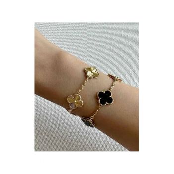 Set Bratari Flori Gold & Onyx