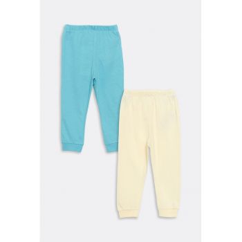 Set de pantaloni de pijama cu model uni - 2 perechi