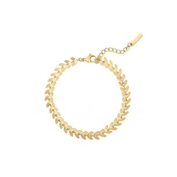 Bratara in forma de frunze placata cu aur de 14K