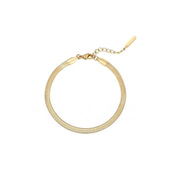 Bratara placata cu aur de 14K - cu model piele de reptila