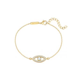 Bratara placata cu aur de 14K cu talisman zirconia