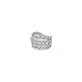 Inel Kelly Placat Cu Aur Alb De 14K