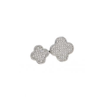 Inel Silver Double Flower Alhambra