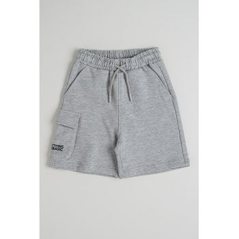 Pantaloni scurti din bumbac cu snur de ajustare
