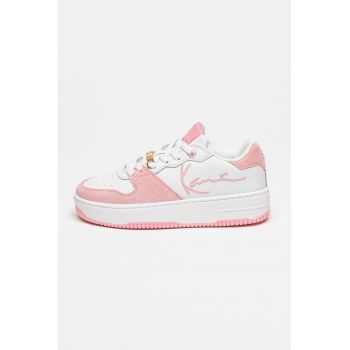 Pantofi sport de piele cu garnituri de piele intoarsa