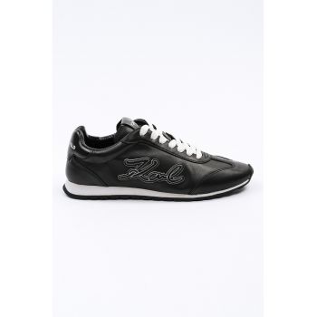 Pantofi sport de piele cu imprimeu logo