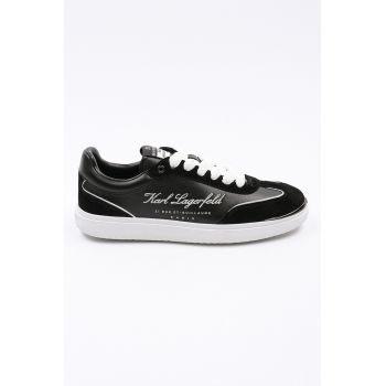 Pantofi sport de piele cu logo brodat