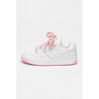 Pantofi sport de piele cu segment frontal perforat