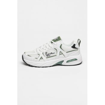 Pantofi sport din material textil cu insertii de piele ecologica