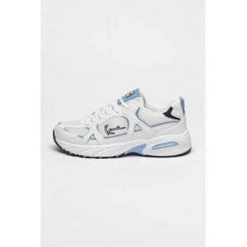 Pantofi sport din material textil cu insertii de piele ecologica