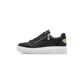 Pantofi sport din piele ecologica cu fermoar