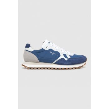 Pantofi sport din piele intoarsa si material textil