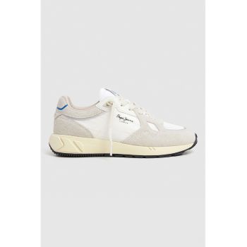 Pantofi sport low-cut cu garnituri din material sintetic