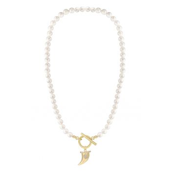 Colier placat cu aur de 18K cu perle