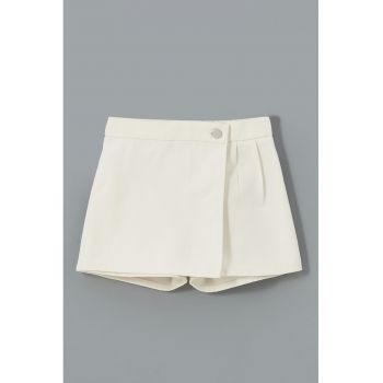 Fusta-pantalon uni din denim
