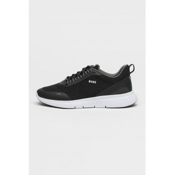 Pantofi sport cu garnituri din piele ecologica