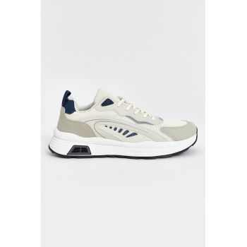Pantofi sport cu insertii de piele ecologica