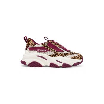 Pantofi sport cu talpa wedge si garnituri din piele PossessionL-E