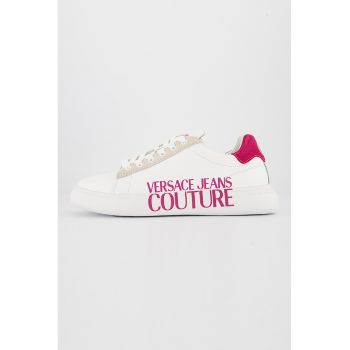 Pantofi sport de piele cu imprimeu logo