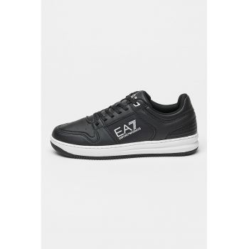 Pantofi sport de piele ecologica cu model colorblock