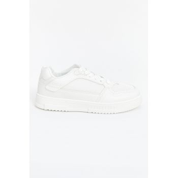 Pantofi sport de piele ecologica cu segmente de plasa