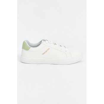 Pantofi sport de piele ecologica cu talpa plata