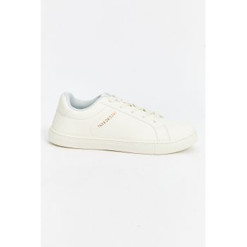 Pantofi sport de piele ecologica cu talpa plata