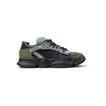Pantofi sport de piele nabuc si piele Karst