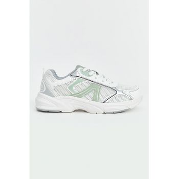 Pantofi sport de plasa cu garnituri de piele ecologica