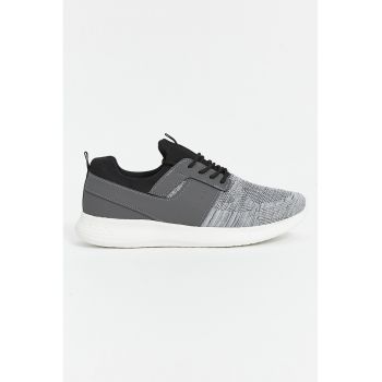 Pantofi sport din material textil si piele ecologica