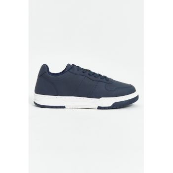 Pantofi sport din piele ecologica cu model uni