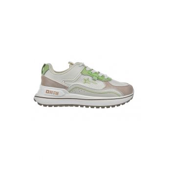 Pantofi sport din piele ecologica si insertii din plasa
