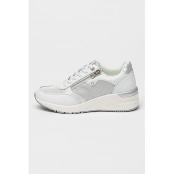 Pantofi sport wedge cu garnituri de piele Sodi