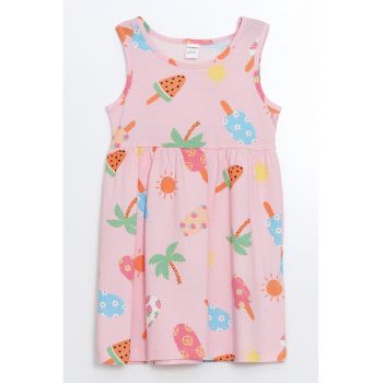 Rochie de bumbac cu croiala in A si model