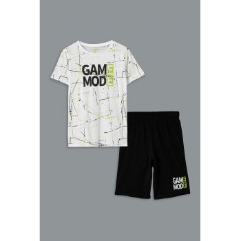 Set de tricou si pantaloni scurti din bumbac - 2 perechi