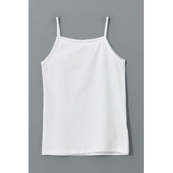 Top din bumbac cu model uni
