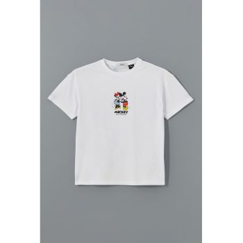 Tricou cu model cu desene - Alb - Multicolor -