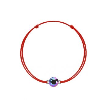 Bratara Kabbalah cu pandantiv din Argint 925 placat cu rodiu si Cristal Swarovski® Xirius 6mm