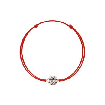Bratara Kabbalah cu pandantiv din Argint 925 placat cu rodiu si Cristal Swarovski® Xirius 6mm