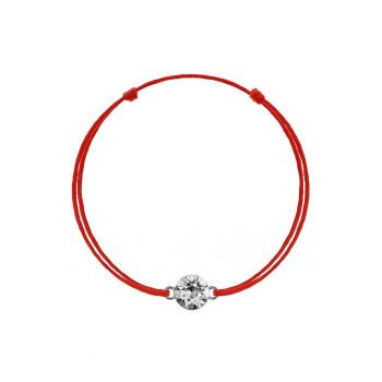 Bratara Kabbalah cu pandantiv din Argint 925 placat cu rodiu si Cristal Swarovski® Xirius 6mm