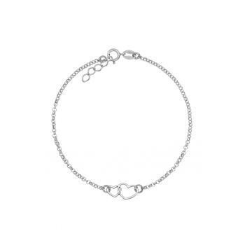 Bratara Pentru Picior Argint 925 Double Heart Charm