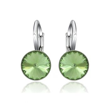 Cercei Argint 925 placat cu rodiu cu cristale Swarovski® Rivoli Leverback 8mm